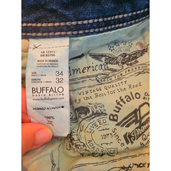 Buffalo David Bitton Driven Basic Straight Men's Jeans Sz W34 L32 - Picture 3 of 7